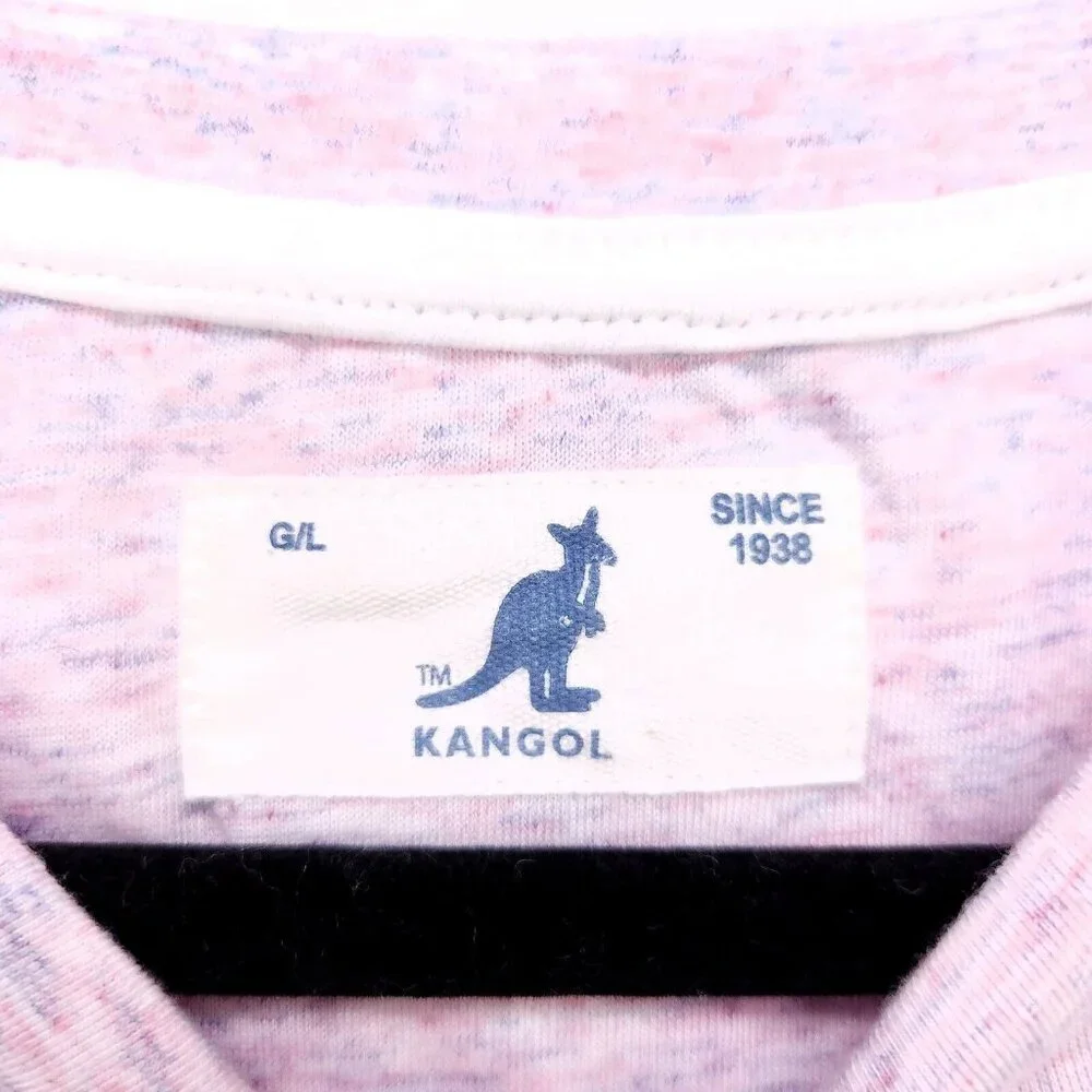 Kangol Raindrop Mens Long Sleeve Tshirt Size Large Heather Soft Crewneck Stretch - Picture 5 of 13